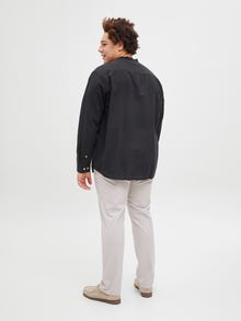 Jack & Jones Büyük Beden Keten Karışımlı Gömlek - Breeze -Black - 12270008