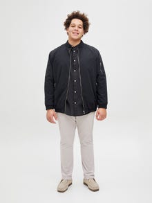 Jack & Jones Büyük Beden Keten Karışımlı Gömlek - Breeze -Black - 12270008
