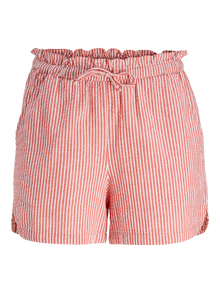 Jack & Jones Kadın Çizgili Şort - Windy -Racing Red - 12270238