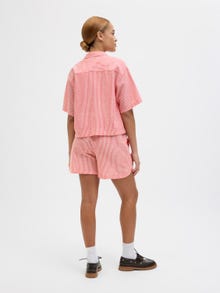 Jack & Jones Kadın Çizgili Şort - Windy -Racing Red - 12270238