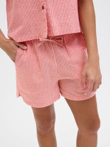 Jack & Jones Kadın Çizgili Şort - Windy -Racing Red - 12270238