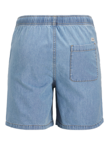 Jack & Jones Erkek Tony 596 Beli Lastikli Jogger Şort -Light Blue Denim - 12270251