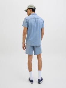 Jack & Jones Erkek Tony 596 Beli Lastikli Jogger Şort -Light Blue Denim - 12270251