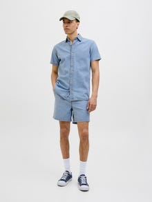 Jack & Jones Erkek Tony 596 Beli Lastikli Jogger Şort -Light Blue Denim - 12270251