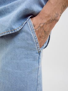 Jack & Jones Erkek Tony 596 Beli Lastikli Jogger Şort -Light Blue Denim - 12270251