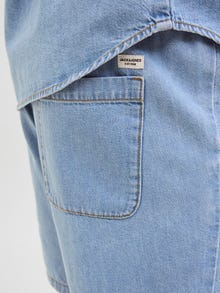 Jack & Jones Erkek Tony 596 Beli Lastikli Jogger Şort -Light Blue Denim - 12270251