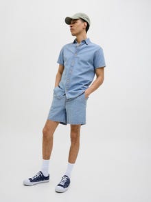 Jack & Jones Erkek Tony 596 Beli Lastikli Jogger Şort -Light Blue Denim - 12270251