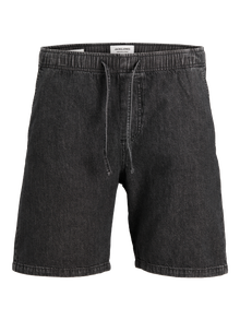 Jack & Jones Erkek Tony 596 Beli Lastikli Jogger Şort -Black Denim - 12270251