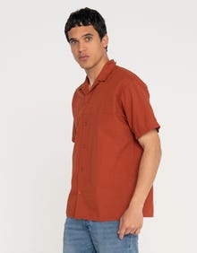 Jack & Jones Erkek Kısa Kollu Gömlek - Luke -Arabian Spice - 12271099