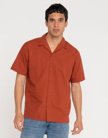 Jack & Jones Erkek Kısa Kollu Gömlek - Luke -Arabian Spice - 12271099
