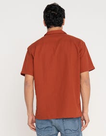 Jack & Jones Erkek Kısa Kollu Gömlek - Luke -Arabian Spice - 12271099