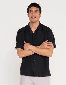 Jack & Jones Erkek Kısa Kollu Gömlek - Luke -Black - 12271099