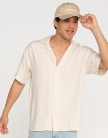 Jack & Jones Erkek Kısa Kollu Gömlek - Cabana -Antique White - 12271115