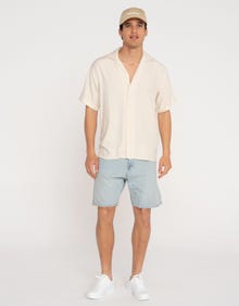 Jack & Jones Erkek Kısa Kollu Gömlek - Cabana -Antique White - 12271115