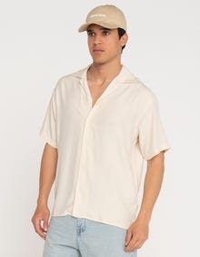Jack & Jones Erkek Kısa Kollu Gömlek - Cabana -Antique White - 12271115