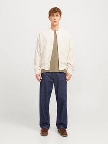 Jack & Jones Erkek Göğüs ve Sırt Baskılı Tişört - Jackıe -Coriander - 12271366