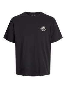 Jack & Jones Erkek Göğüs ve Sırt Baskılı Tişört - Jackıe -Black - 12271366
