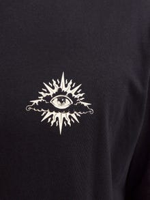Jack & Jones Erkek Göğüs ve Sırt Baskılı Tişört - Jackıe -Black - 12271366