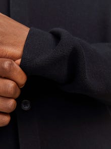 Jack & Jones Rahat Kalıp Polo Düşük omuzlar Örgü Hırka -Black - 12271403