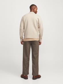 Jack & Jones Rahat Kalıp Polo Düşük omuzlar Örgü Hırka -Silver Lining - 12271403