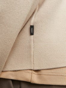 Jack & Jones Rahat Kalıp Polo Düşük omuzlar Örgü Hırka -Silver Lining - 12271403