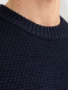 Jack & Jones Büyük Beden Bisiklet Yaka Kazak - Eaton -Sky Captain - 12271818
