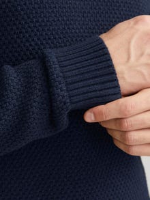 Jack & Jones Büyük Beden Bisiklet Yaka Kazak - Eaton -Sky Captain - 12271818