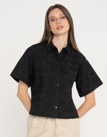 Jack & Jones Kadın Kısa Kollu Gömlek - Mıka -Black - 12271934