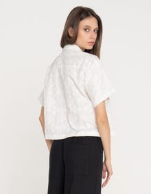 Jack & Jones Kadın Kısa Kollu Gömlek - Mıka -Blanc de Blanc - 12271934