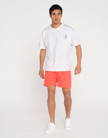Jack & Jones Erkek Logo Şerit Detaylı Deniz Şortu - Mauı -Hot Coral - 12272879