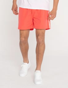 Jack & Jones Erkek Logo Şerit Detaylı Deniz Şortu - Mauı -Hot Coral - 12272879