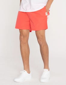 Jack & Jones Erkek Logo Şerit Detaylı Deniz Şortu - Mauı -Hot Coral - 12272879