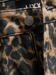 Jack & Jones Kadın Rahat Kalıp Leopar Desenli Pantolon - Sarah -Cornstalk - 12273087