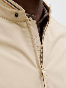 Jack & Jones Beyzbol Yaka Nervürlü manşetler Otw Bomber Ceket -White Pepper - 12273393