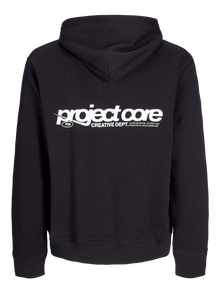 Jack & Jones Bol Kalıp Kapüşonlu Nervürlü manşetler Manşonlu set Sweatshirt -Black - 12273915