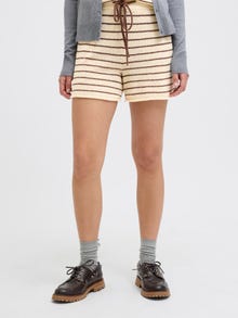 Jack & Jones Kadın Triko Şort - Mara -Bone White - 12274335