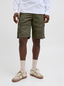 Jack & Jones Erkek Rahat Kalıp Kargo Şort - Cole -Olive Night - 12274389
