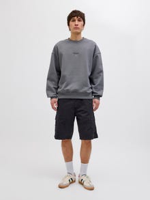 Jack & Jones Erkek Rahat Kalıp Kargo Şort - Cole -Black - 12274389
