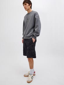 Jack & Jones Erkek Rahat Kalıp Kargo Şort - Cole -Black - 12274389
