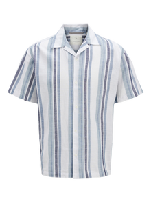 Jack & Jones Erkek Keten Karışımlı Gömlek - Summer -Ashley Blue - 12274913