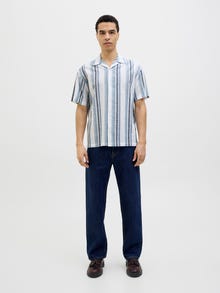 Jack & Jones Erkek Keten Karışımlı Gömlek - Summer -Ashley Blue - 12274913