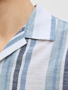 Jack & Jones Erkek Keten Karışımlı Gömlek - Summer -Ashley Blue - 12274913