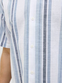Jack & Jones Erkek Keten Karışımlı Gömlek - Summer -Ashley Blue - 12274913