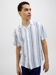 Jack & Jones Erkek Keten Karışımlı Gömlek - Summer -Ashley Blue - 12274913