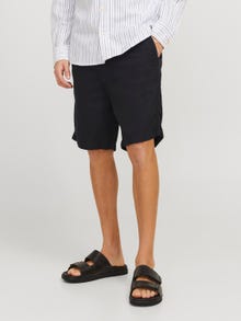 Jack & Jones Erkek Keten Şort - Jaıden -Black - 12274968
