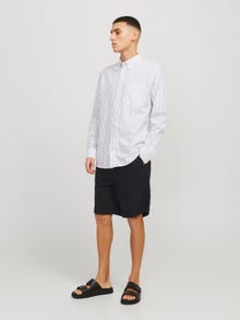 Jack & Jones Erkek Keten Şort - Jaıden -Black - 12274968