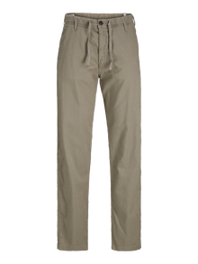 Jack & Jones Rahat Kalıp Orta bel Katlanmış etek uçları Joggers -Dusty Olive - 12274977