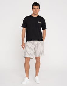 Jack & Jones Erkek Çizgili Şort - Jaıden -Cloud Dancer - 12275412