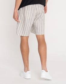 Jack & Jones Erkek Çizgili Şort - Jaıden -Cloud Dancer - 12275412