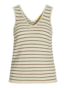 Jack & Jones Kadın Kalın Askılı Triko Bluz - Amara -Bone White - 12275494